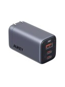 Alimentator retea Aukey, PA-B6U GR, 67W, fast charge, 1 x USB-A, 2 x USB-C, gri,  - 689323786893