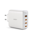 Alimentator retea Aukey, PA-B7S WH, 100W, fast charge, 3 x USB-C, 1 x USB-A, alb,  - 689323785568