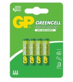 Baterie GP Batteries, Greencell AAA 1.5V carbon zinc, blister 4 buc. 