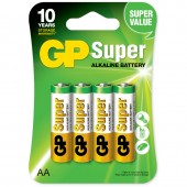 Baterie GP Batteries, Super Alcalina AA 1.5V alcalina, blister 4 buc. 
