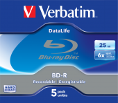 BD-R SL VERBATIM 25GB, viteza 6x, 1 buc, Jewel Case