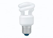 BEC fluorescent Panasonic, soclu E27, putere 8W, forma spirala, lumina alb rece, alimentare 220 - 240 V
