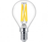 BEC LED Philips, soclu E14, putere 3.4W, forma oval, lumina alb calda, alimentare 220 - 240 V