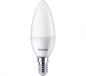 BEC LED Philips, soclu E14, putere 5W, forma lumanare, lumina alb calda, alimentare 220 - 240 V