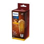 BEC LED Philips, soclu E27, putere 4W, forma stil lampa TV, lumina alb calda, alimentare 220 - 240 V