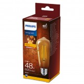 BEC LED Philips, soclu E27, putere 5.5W, forma stil lampa TV, lumina alb calda, alimentare 220 - 240 V