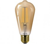 BEC LED Philips, soclu E27, putere 5.8W, forma oval, lumina flacara, alimentare 220 - 240 V