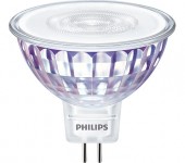 BEC LED Philips, soclu GU5.3, putere 7W, forma spot, lumina alb rece, alimentare 220 - 240 V