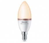 BEC smart LED Philips, soclu E14, putere 4.9 W, forma lumanare, lumina alb calda alb rece, alimentare 220 - 240 V