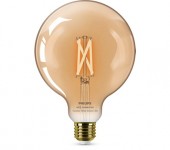 BEC smart LED Philips, soclu E27, putere 7 W, forma sferic, lumina alb calda alb rece, alimentare 220 - 240 V