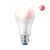BEC smart LED Philips, soclu E27, putere 8W, forma clasic, lumina multicolora, alimentare 220 - 240 V