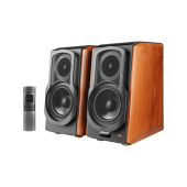 BOXE EDIFIER 2.0, RMS: 120W, bluetooth, wireless, telecomanda wireless, volum, bass, treble, coaxial, optic, brown