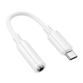 CABLU ADAPTOR Borofone BV22, USB Type-C to Jack 3.5mm, lungime 15 cm, alb