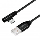 CABLU adaptor LOGILINK, pt. smartphone, Micro-USB la USB 2.0, 0.3 m, negru