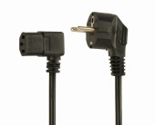 CABLU alimentare GEMBIRD 1.5m, intrare Shucko, iesire C13, 10A, 90 grade, certificare VDE, black