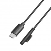 CABLU alimentare LOGILINK, pt. Microsoft Surface, USB Type-C la Surface conector, 1.8m, black