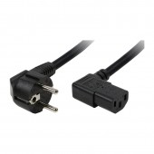 Cablu alimentare, Schuko-C13, black, 2,00m, conector 90 grade, LogiLink