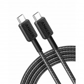 Cablu alimentare si date Anker, USB Type-C la USB Type-C, 0.9m 240W, invelis nylon, braided, negru,  - 0194644125592