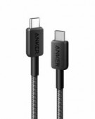 Cablu alimentare si date Anker, USB Type-C la USB Type-C, 0.9m rata transfer 480 Mbps, 60W, invelis nylon, braided, negru,  - 0194644153656