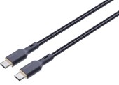 Cablu alimentare si date Aukey, USB Type-C la USB Type-C, 1.8m, 480 Mbps, 100W, braided, negru,  -689323785322
