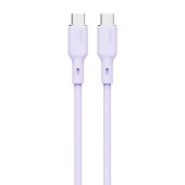 Cablu alimentare si date Aukey, USB Type-C la USB Type-C, 1.8m, 480 Mbps, 100W, silicon, mov,  -689323787319
