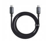 CABLU alimentare si date Baseus Crystal Shine, Fast Charging Data Cable pt. smartphone, thunderbolt, USB3.2 Type-C la USB3.2 Type-C 100W, video 4K@60Hz 1.5m, braided, negru  - 6932172657994