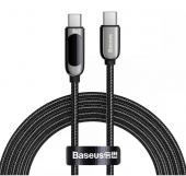 CABLU alimentare si date Baseus Display, Fast Charging Data Cable pt. smartphone, USB Type-C la USB Type-C 100W, braided, 2m, negru