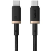 CABLU alimentare si date Baseus Dura, Fast Charging Data Cable pt. smartphone, USB Type-C la USB Type-C 100W, braided, 2m, galben + negru  - 6932172669843