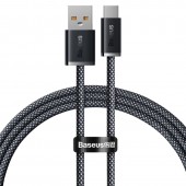 CABLU alimentare si date Baseus, Dynamic Fast Charging Data Cable pt. smartphone, USB la USB Type-C, 100W, braided, 1m, gri,  - 6932172607432