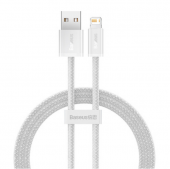 CABLU alimentare si date Baseus Dynamic Series, Fast Charging Data Cable pt. smartphone, USB la Lightning Iphone 2.4A, 1m, braided, alb  - 6932172602024