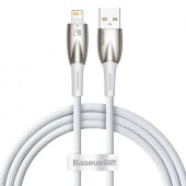 CABLU alimentare si date Baseus Glimmer, Fast Charging Data Cable pt. smartphone, USB la Iphone Lightning, 1m, alb  - 6932172617929