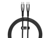 CABLU alimentare si date Baseus Glimmer, Fast Charging Data Cable pt. smartphone, USB Type-C la USB Type-C 100W, 1m, negru  - 6932172618025
