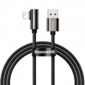 CABLU alimentare si date Baseus Legend Elbow, Fast Charging Data Cable pt. smartphone, USB la Lightning Iphone 2.4A, braided, 1m, negru  - 6953156207516
