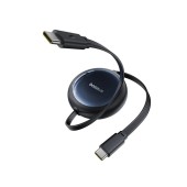 CABLU alimentare si date Baseus Nomos, Fast Charging Data Cable pt. smartphone, retractabil, USB Type-C la USB Type-C 100W, 1.5m, negru  - 6932172677237