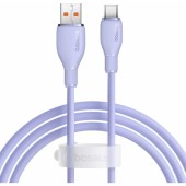 CABLU alimentare si date Baseus Pudding, Fast Charging Data Cable pt. smartphone, USB la USB Type-C 100W, 1.2m, violet  - 6932172650155