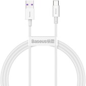 CABLU alimentare si date Baseus Pudding, Fast Charging Data Cable pt. smartphone, USB la USB Type-C 100W, 2m, alb  - 6932172652944