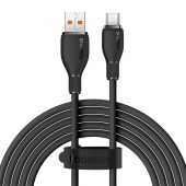 CABLU alimentare si date Baseus Pudding, Fast Charging Data Cable pt. smartphone, USB la USB Type-C 100W, 2m, negru  - 6932172652951