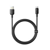 CABLU alimentare si date Baseus Pudding, Fast Charging Data Cable pt. smartphone, USB la USB Type-C 3A, 2m, negru  - 6932172692599