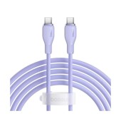 CABLU alimentare si date Baseus Pudding, Fast Charging Data Cable pt. smartphone, USB Type-C la USB Type-C 100W, 1.2m, violet  - 6932172633967