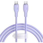 CABLU alimentare si date Baseus Pudding, Fast Charging Data Cable pt. smartphone, USB Type-C la USB Type-C 100W, 1.5m, violet  - 6932172668532