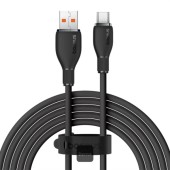 CABLU alimentare si date Baseus Pudding Series, Fast Charging Data Cable pt. smartphone, USB la USB Type-C 100W, 1.2m, negru  - 6932172650162