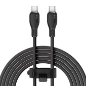 CABLU alimentare si date Baseus Pudding Series, Fast Charging Data Cable pt. smartphone, USB Type-C la USB Type-C 100W, 1.2m, negru  - 6932172650223