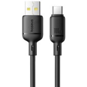 CABLU alimentare si date Baseus Silky, Fast Charging Data Cable pt. smartphone, USB la USB Type-C 100W, 2m, negru  - 6932172668754