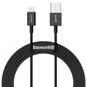 CABLU alimentare si date Baseus Superior, Fast Charging Data Cable pt. smartphone, USB la Lightning Iphone 2.4A, 2m, negru  - 6953156205451