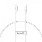 CABLU alimentare si date Baseus Superior, Fast Charging Data Cable pt. smartphone, USB la USB Type-C 100W, 1m, alb  - 6932172631932