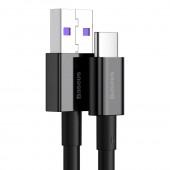 CABLU alimentare si date Baseus Superior, Fast Charging Data Cable pt. smartphone, USB la USB Type-C 66W, 2m, negru  - 6953156205512