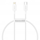 CABLU alimentare si date Baseus Superior, Fast Charging Data Cable pt. smartphone, USB Type-C la Lightning Iphone PD 20W, 0.25m, alb  - 6953156205291