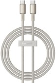 CABLU alimentare si date Baseus Tungsten, Fast Charging Data Cable pt. smartphone, USB Type-C la USB Type-C 100W, braided, 1m, galben  - 6932172655600