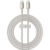 CABLU alimentare si date Baseus Tungsten, Fast Charging Data Cable pt. smartphone, USB Type-C la USB Type-C 100W, braided, 2m, galben  - 6932172655549