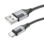 CABLU alimentare si date Borofone BX101, Fast Charging Data Cable pt. smartphone, USB la USB Type-C 3A, 1m, negru